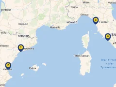 Mapa plavby